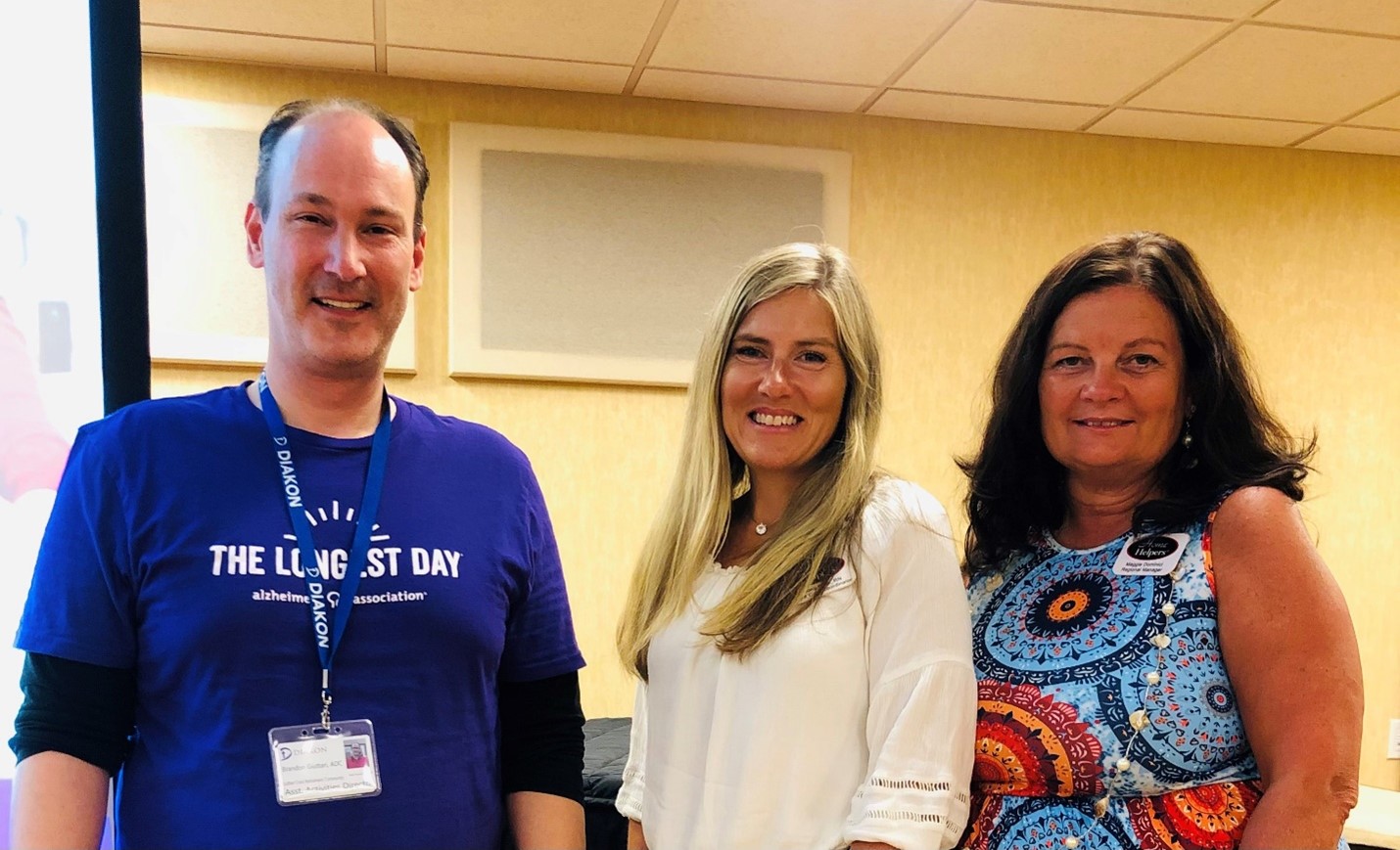Home Helpers’ Lehigh Valley Management team, including Nurse Care Manager, Meloy Horn, RN (center) and Maggie Dominici, Regional Manager (right) are pictured along with a representative of Luther Crest Continuing Care Retirement Community in Allentown, Pa