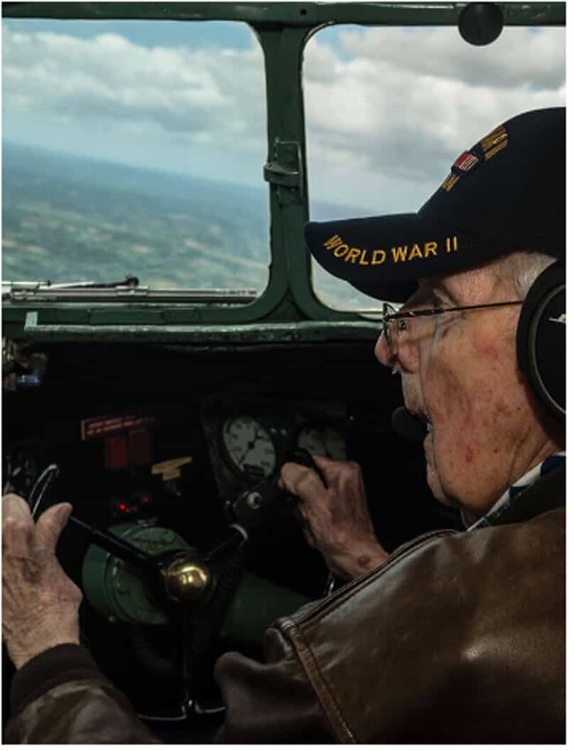 Military Senior in Plane