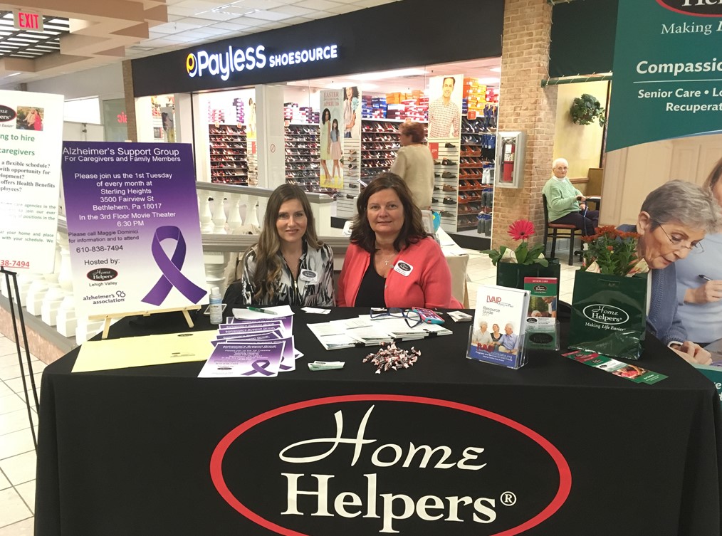Regional Manager, Maggie Dominici, and Nurse Care Manager, Melony Horn, RN, at a Health Expo at the West Gate Mall in Bethlehem