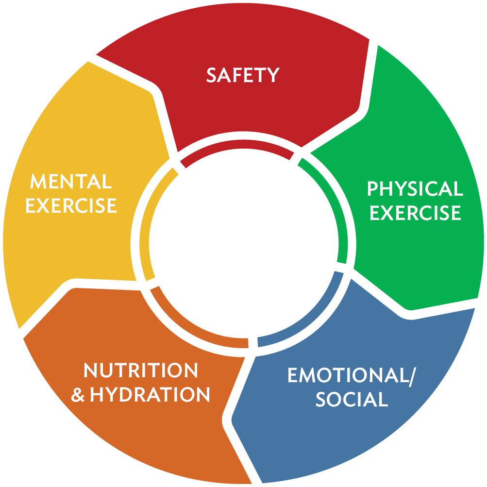 Home Helpers Home Care of Greater Milwaukee’s integrated wellness approach focuses on 5 key factors when providing a customized care plan; Safety, Physical Exercise, Emotional/Social, Nutrition & Hydration and Mental Exercise. 