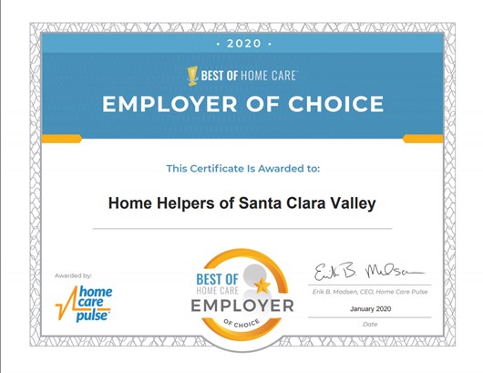 2020 Employer of Choice Certificate