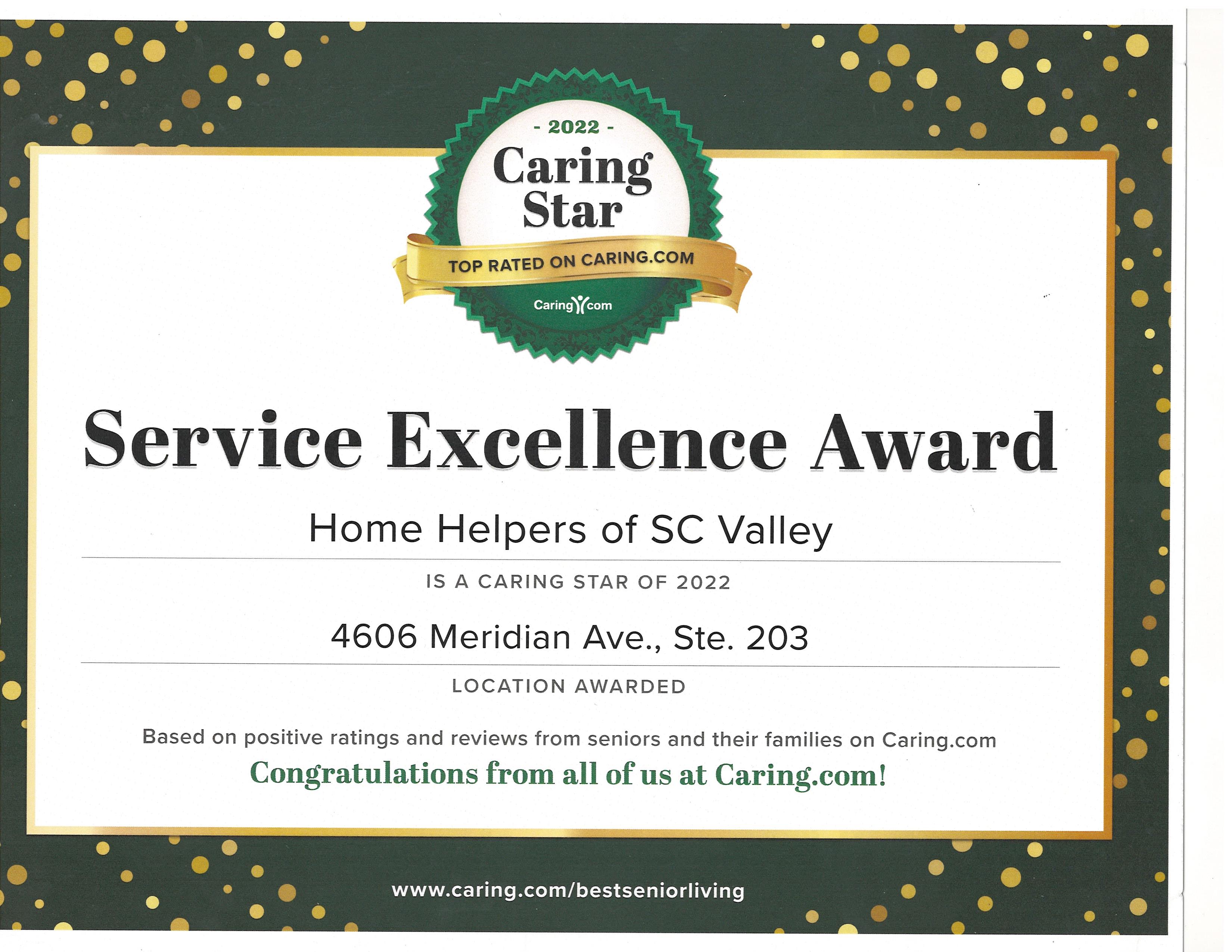 service excellence award 
