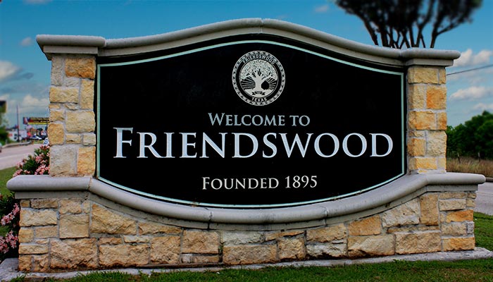 Welcome to Friendswood Sign 
